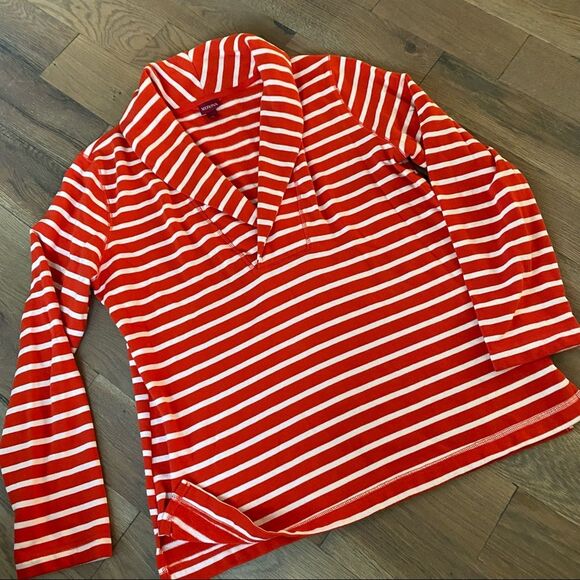 Merona Red White Striped Sweater Size XL - Picture 3 of 7